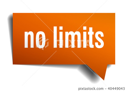 no limits orange 3d speech bubble no limits orange 3d speech bubble 40449043