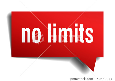 no limits red 3d speech bubble no limits red 3d speech bubble 40449045