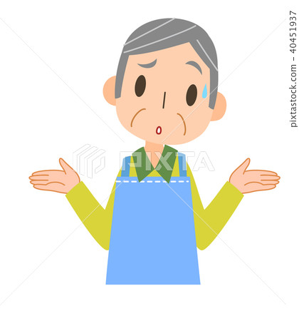 圍裙外觀的老人 圍裙外觀的老人 40451937