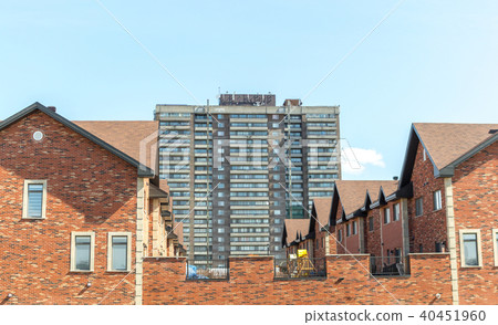 Modern condo buildings with huge windows in Montre 40451960