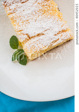 cottage cheese casserole piece sprinkled with cottage cheese casserole piece sprinkled with 40452015