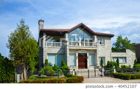 Luxury house in Montreal, Canada against blue sky 40452107