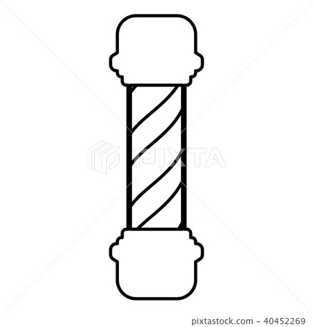 Barber shop pole icon black color 40452269