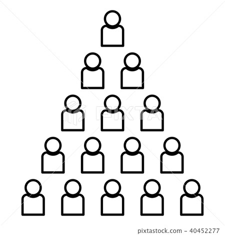 People pyramid icon black color People pyramid icon black color 40452277