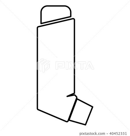 Manual inhaler icon black color Manual inhaler icon black color 40452331