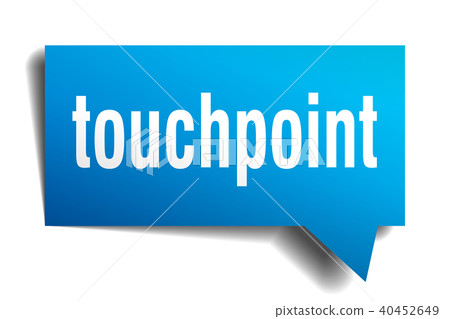 touchpoint blue 3d speech bubble 40452649