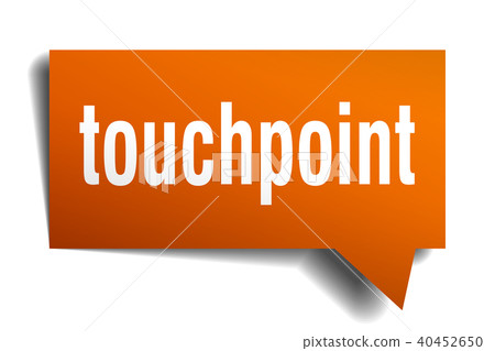 touchpoint orange 3d speech bubble 40452650