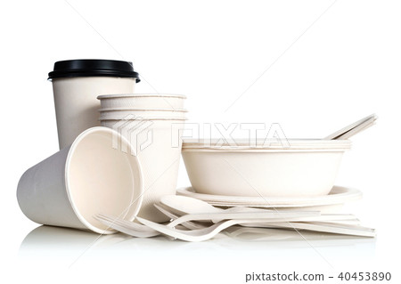 Group of natural paper cups Group of natural paper cups 40453890