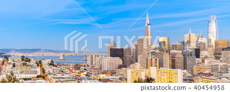 San Francisco downtown skyline Aerial view 40454958