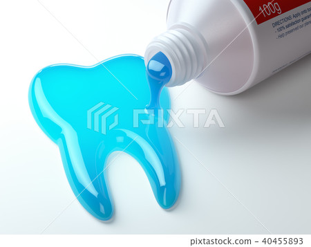 Toothpaste in the shape of tooth  40455893