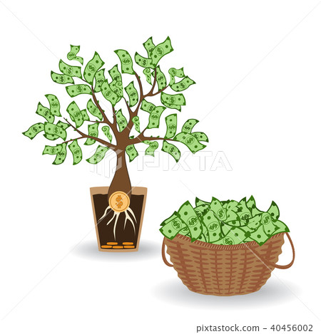 Money tree with a coin root. Money tree with a coin root. 40456002