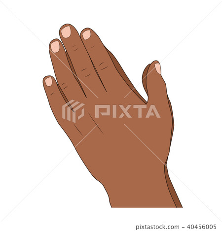 Isolated praying hands gesture with palms together Isolated praying hands gesture with palms together 40456005