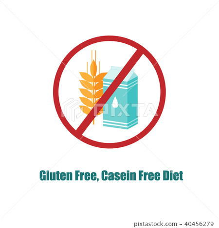 Gluten and Casein free icon 40456279