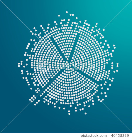 Halftone abstract black dot. Abstract circle background 40458229