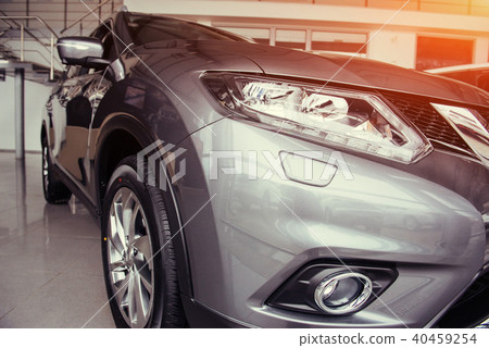 Headlights and hood of sport car 40459254