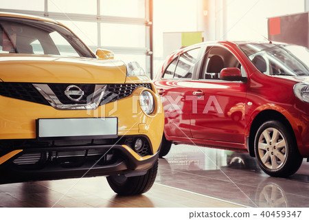 cars in the showroom at the exhibition 40459347