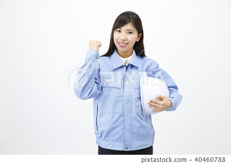 Woman dressed in work clothes Woman dressed in work clothes 40460788