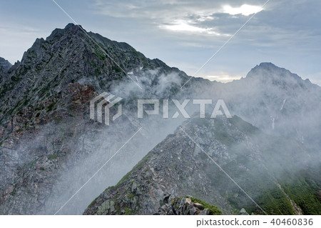 Gas-flowing Okuhotakatake seen from Nishihotakatake 40460836