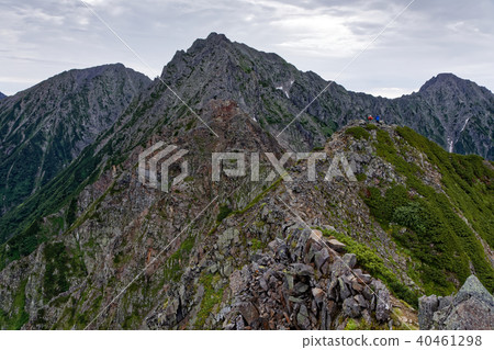Ridge and climber from Nishiho Takadake to Okuo 40461298