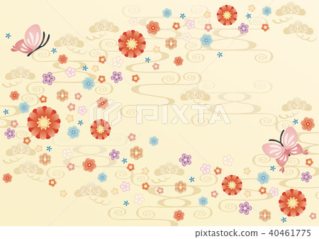 總和背景 - 花和蝴蝶(洋子1) 總和背景 - 花和蝴蝶(洋子1) 40461775