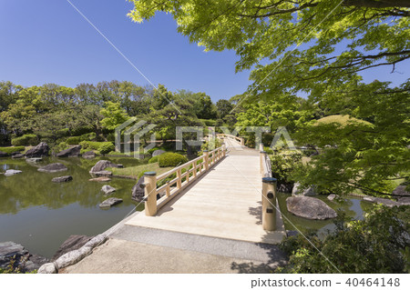 在Daisen公園日本庭院的Eiwa橋樑 40464148