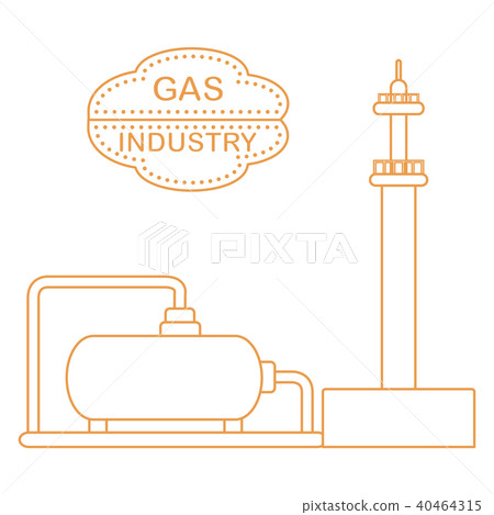 Gas processing plant Gas storage tank. 40464315