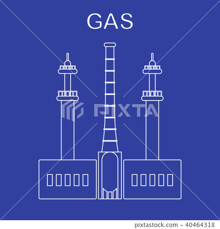 Gas processing plant Industrial theme. 40464318