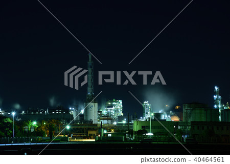 <工廠夜景>四日市工業區霞浦湖 40464561