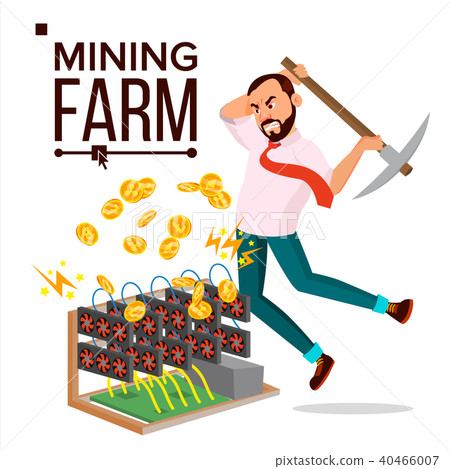 Mining Farm Vector.  40466007