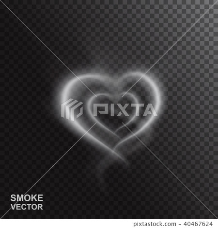 Realistic Smoke Heart Vector Illustration Realistic Smoke Heart Vector Illustration 40467624