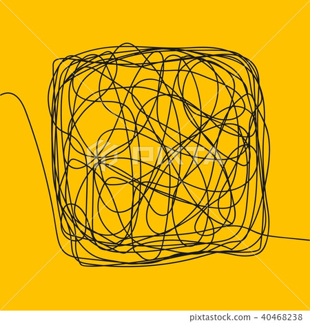 Tangle Scrawl Sketch Vector. Tangle Scrawl Sketch Vector. 40468238