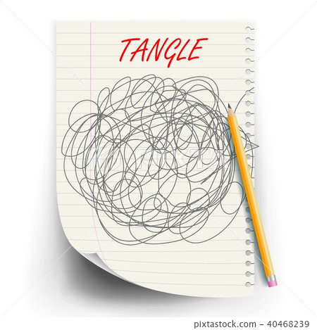Tangle Scrawl Sketch Vector.  40468239