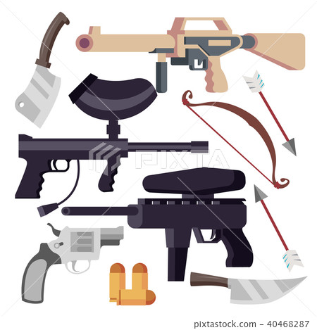 Weapon Set Vector. 40468287