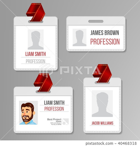 Identification Badge Set Vector.  40468318