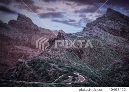 View of Masca village with palms and mountains View of Masca village with palms and mountains 40468412