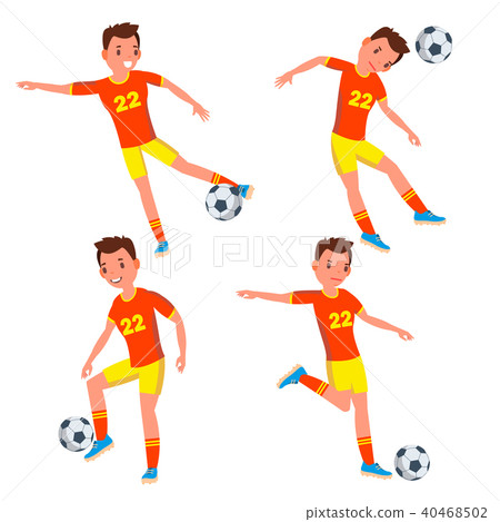 Soccer Young Man Player Vector. Soccer Young Man Player Vector. 40468502