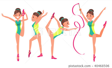 Gymnastics Girl Player Female Vector. Gymnastics Girl Player Female Vector. 40468506