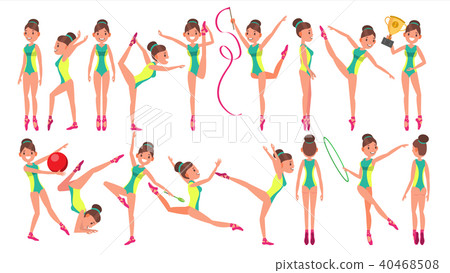Gymnastics Female Player Vector. Gymnastics Female Player Vector. 40468508