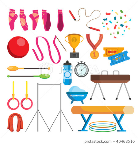 Gymnastics Icons Set Vector. 40468510