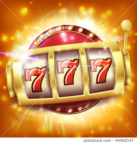 Casino Slot Machine Banner Vector.  40468547