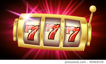 Casino Slot Machine Banner Vector. 40468549