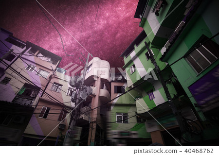 Favela of the poor in Rio de Janeiro. 40468762