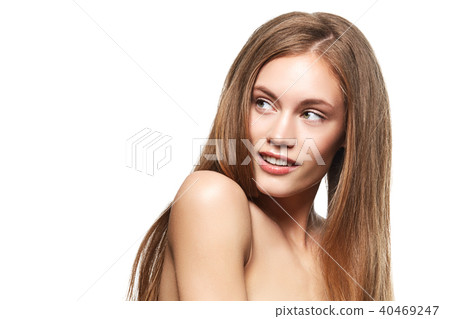 beautiful girl isolated on white 40469247