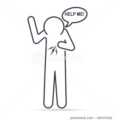 Heart patient, Chest patients icon. Medical sign Heart patient, Chest patients icon. Medical sign 40470302