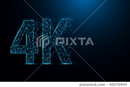 4K ultra HD icon form lines and triangles. 40470944