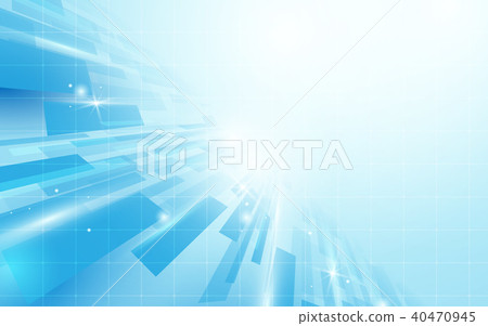 Abstract blue rectangles perspective background. 40470945