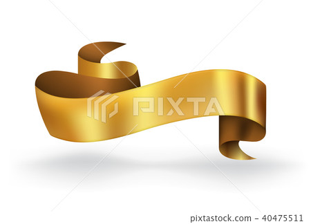 Gold Ribbon Banner High Quality Stock Illustration 40475511