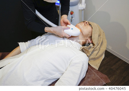 男性男士美髮鬍子脫髮美髮沙龍激光治療下巴鼻銼銼洗漂亮的皮膚永久脫毛不需要的頭髮治療 40476045