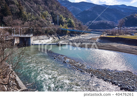 Kawachi River and rubber dam in Yamakita-cho, Kanagawa Prefecture Kawachi River and rubber dam in Yamakita-cho, Kanagawa Prefecture 40476261