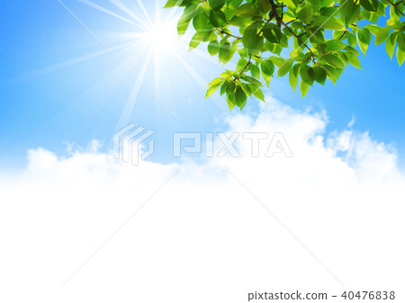 藍天太陽年輕人留下云彩 40476838